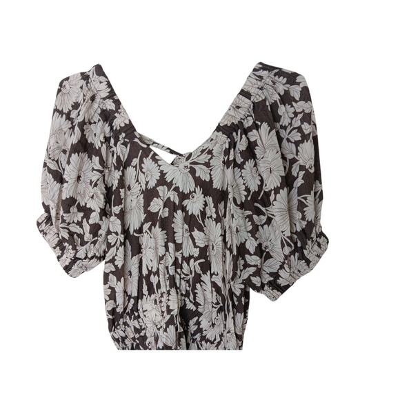 New with Tags Easel Brown Floral Dress V-Neck Small - Picture 4 of 13